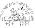 The Triumphant Lamb and Book with Seven Seals