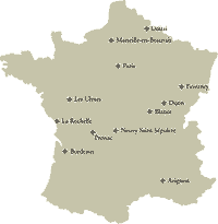 Map: Eucharistic Miracles of France